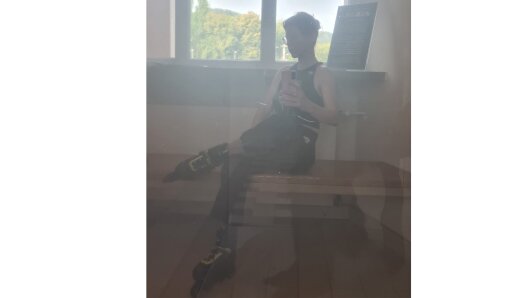 Saffi Adler with roller skates