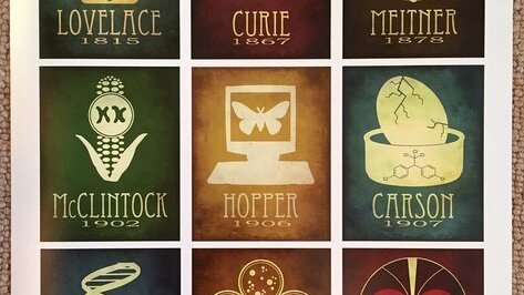 Plaque with names of women scientists